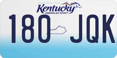 KY license plate 180JQK