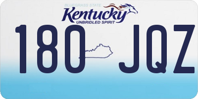 KY license plate 180JQZ