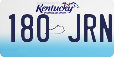 KY license plate 180JRN