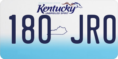 KY license plate 180JRO
