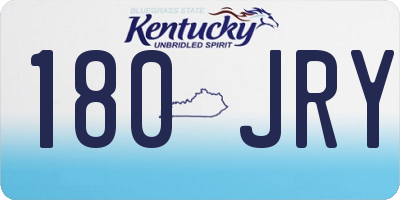 KY license plate 180JRY