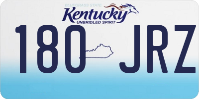 KY license plate 180JRZ