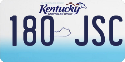 KY license plate 180JSC