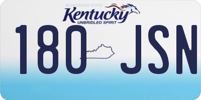 KY license plate 180JSN
