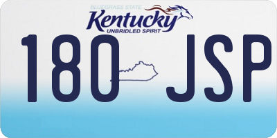KY license plate 180JSP