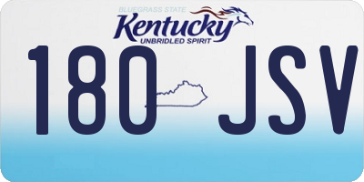 KY license plate 180JSV