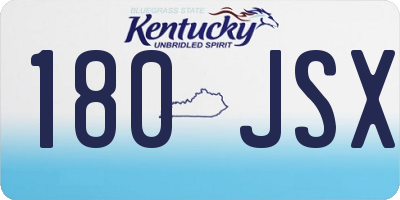 KY license plate 180JSX