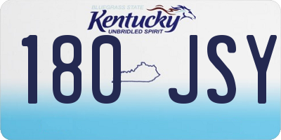 KY license plate 180JSY