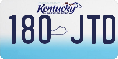 KY license plate 180JTD