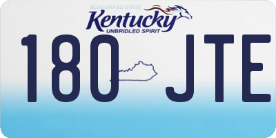 KY license plate 180JTE