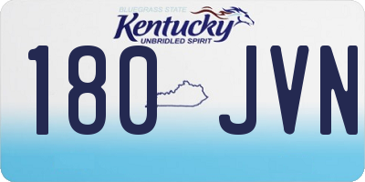 KY license plate 180JVN
