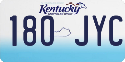 KY license plate 180JYC