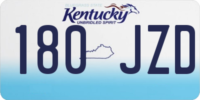 KY license plate 180JZD