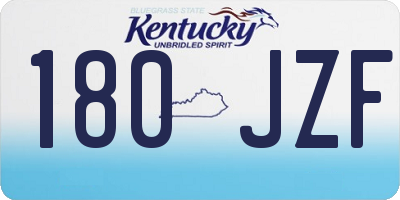 KY license plate 180JZF