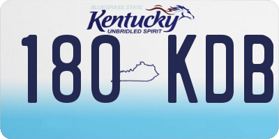 KY license plate 180KDB