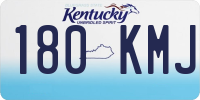 KY license plate 180KMJ