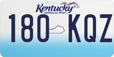 KY license plate 180KQZ