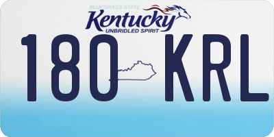 KY license plate 180KRL
