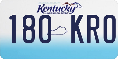 KY license plate 180KRO