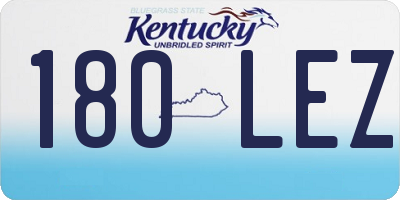 KY license plate 180LEZ