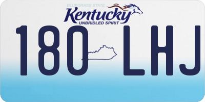 KY license plate 180LHJ