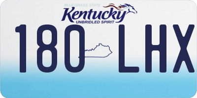 KY license plate 180LHX