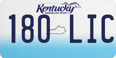 KY license plate 180LIC