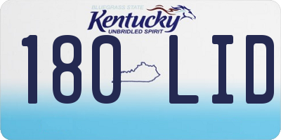 KY license plate 180LID