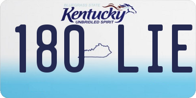 KY license plate 180LIE