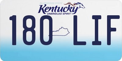 KY license plate 180LIF