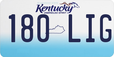 KY license plate 180LIG