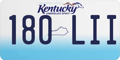 KY license plate 180LII