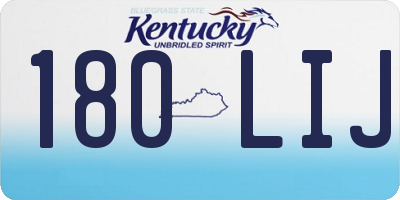 KY license plate 180LIJ
