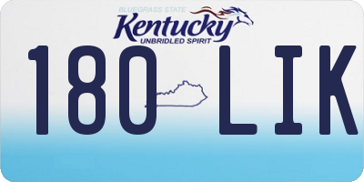 KY license plate 180LIK