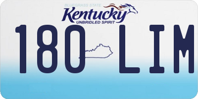 KY license plate 180LIM