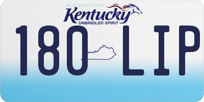 KY license plate 180LIP