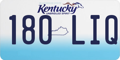 KY license plate 180LIQ