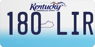 KY license plate 180LIR