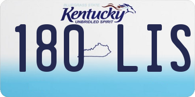 KY license plate 180LIS