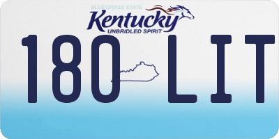 KY license plate 180LIT