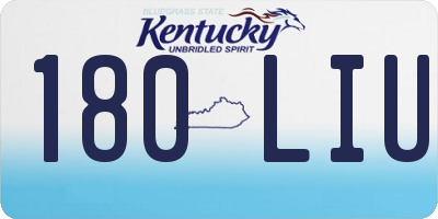 KY license plate 180LIU