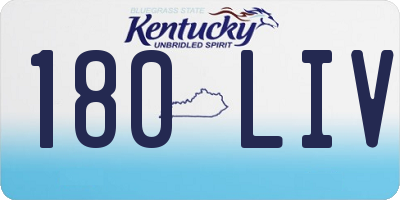 KY license plate 180LIV