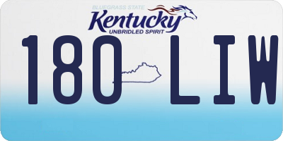 KY license plate 180LIW