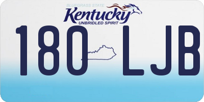 KY license plate 180LJB