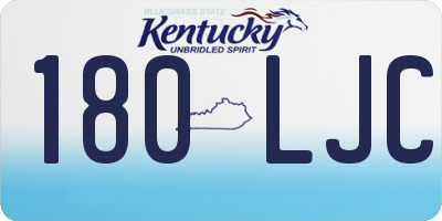 KY license plate 180LJC