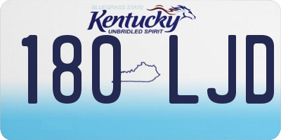 KY license plate 180LJD