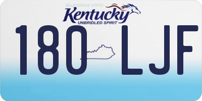 KY license plate 180LJF