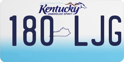 KY license plate 180LJG