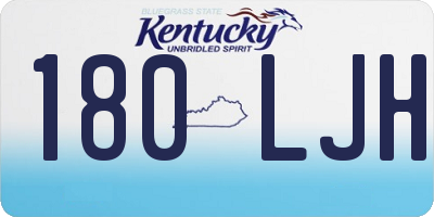 KY license plate 180LJH