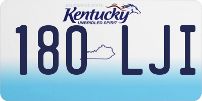 KY license plate 180LJI